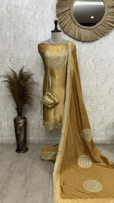 Tissue Unstitched Suit with Potli