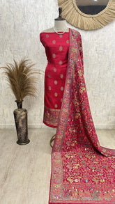 Traditional Silk Elegance Unstitched Suit