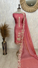 Onex Unstitched Suit Set With Applique Work