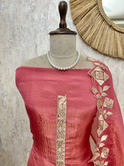 Onex Unstitched Suit Set With Applique Work