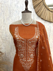 Pitta Work Cosmo Linen Unstitched Suit Set