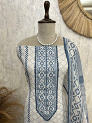 Printed Maheshwari Unstitched Suit Set