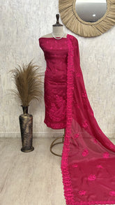 Rose Embroidered Grace Unstiched Suit