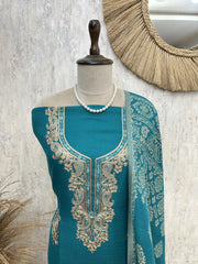 Royal Teal Unstiched Suit