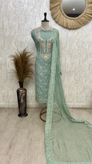 Graceful Lucknowis Unstiched Suit