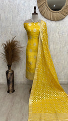 Banarasi Tissue Unstitched Suit Set