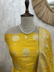 Banarasi Tissue Unstitched Suit Set