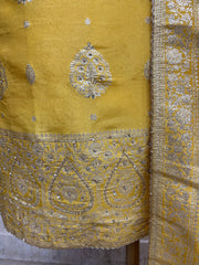 Banarasi Tissue Unstitched Suit Set