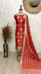 Banarasi Tissue Unstitched Suit Set