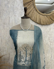 Pastel Grace Unstiched Suit