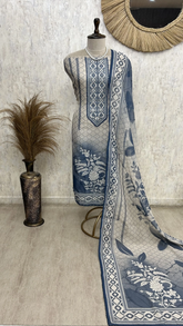 Elegant Ikat Impressions Unstiched Suit