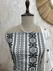 Chinon Unstitched Suit Set With Thread Work