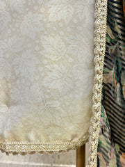 Self Woven Tissue Silk Unstitched Suit Set