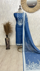 Indigo Heritage Elegance Unstiched Suit