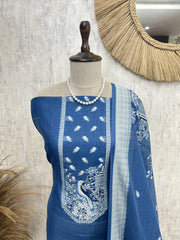 Indigo Heritage Elegance Unstiched Suit