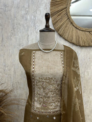 Regal Tree Motif Unstiched Suit