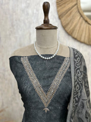 Printed Maheshwari Unstitched Suit Set