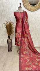 Nature Toned Elegance Unstiched Suit