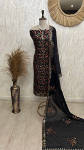 Unstitched Suit Set Opada with Thread Embroidery