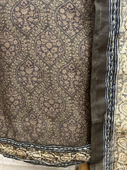 Maheshwari Unstitched Suit Set featuring Kantha Work