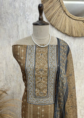 Regal Plum Elegance Unstiched Suit