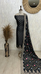 Banarasi Silk Unstitched Suit Set