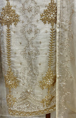 Elegant Pearl Beige Suit Unstiched Suit