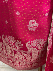 Dola Silk Unstitched Suit Set With Dola Silk Dupatta