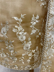 Tissue Unstitched Suit Set With Zari Work