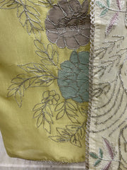 Cosmo Tissue Unstitched Suit Set With Embroidered Dupatta