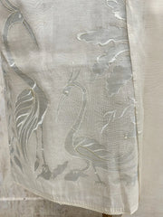 Tissue Linen Unstitched Suit Set With Applique Work