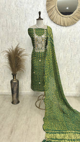 Ghadchola Chanderi Unstitched Suit Set