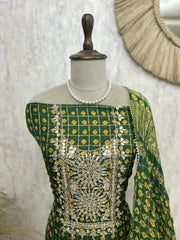 Ghadchola Chanderi Unstitched Suit Set