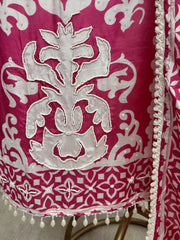 Muslin Unstitched Suit Set With Muslin Dupatta