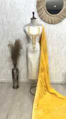 Unstitched Tissue Suit Set Featuring Silk Dupatta