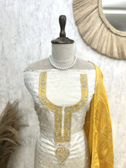 Unstitched Tissue Suit Set Featuring Silk Dupatta