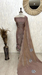 Onex Unstitched Suit Set Featuring Thread Embroidery