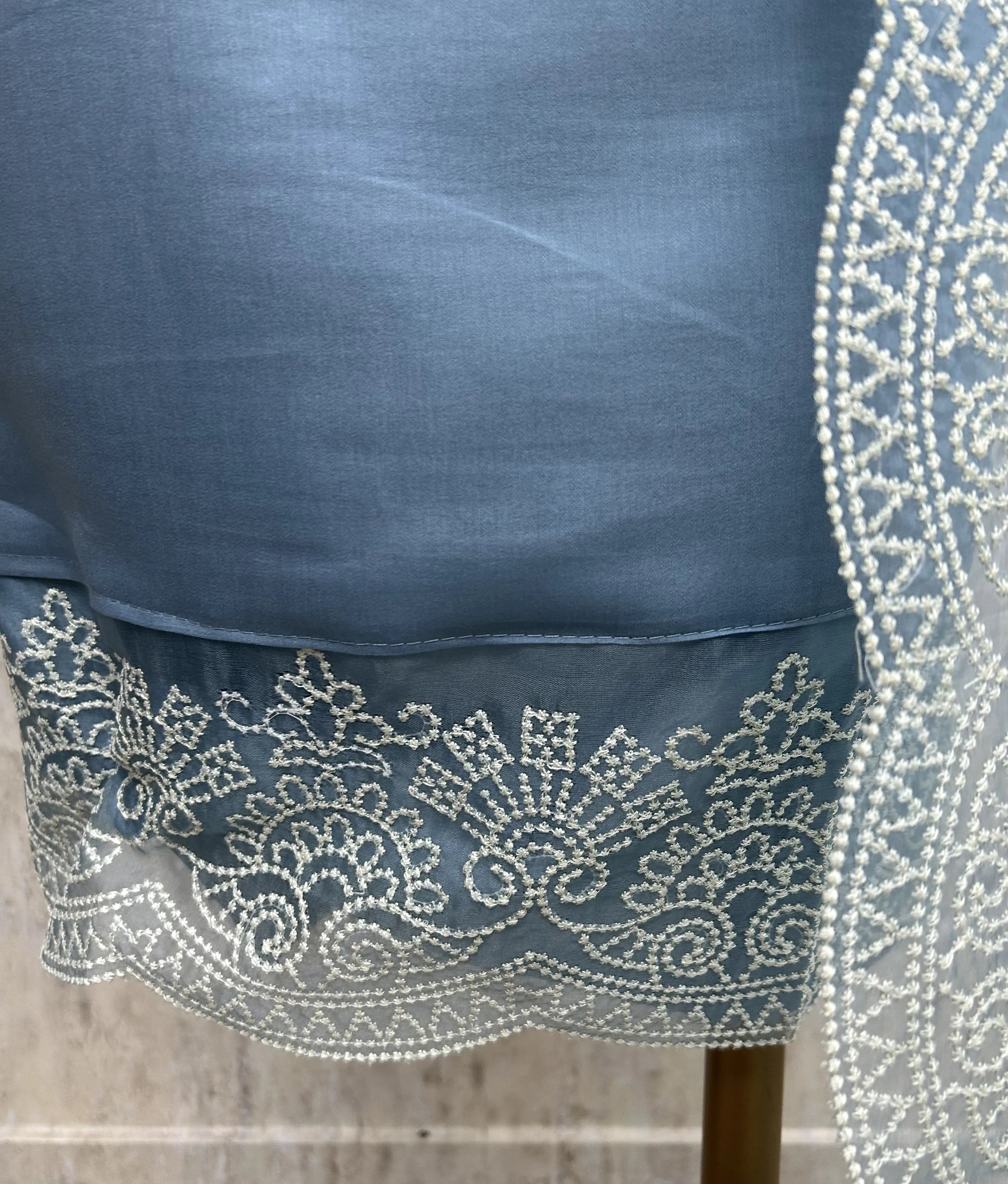 Modal Unstitched Suit Set With Organza Dupatta