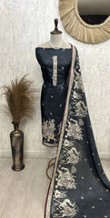 Maheshwari Unstitched Suit Set With Maheshwari Dupatta