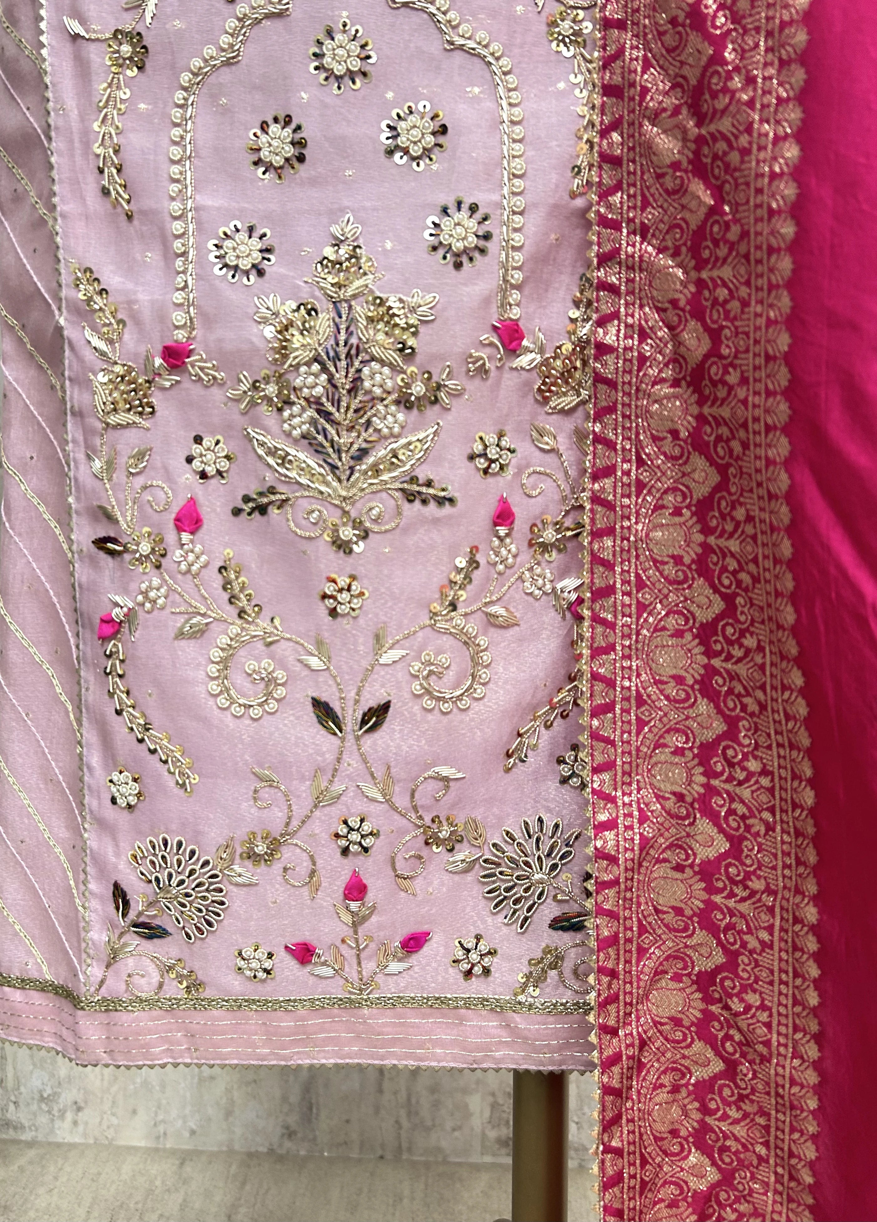 Premium Katdana Work Cosmo Unstitched Suit Set