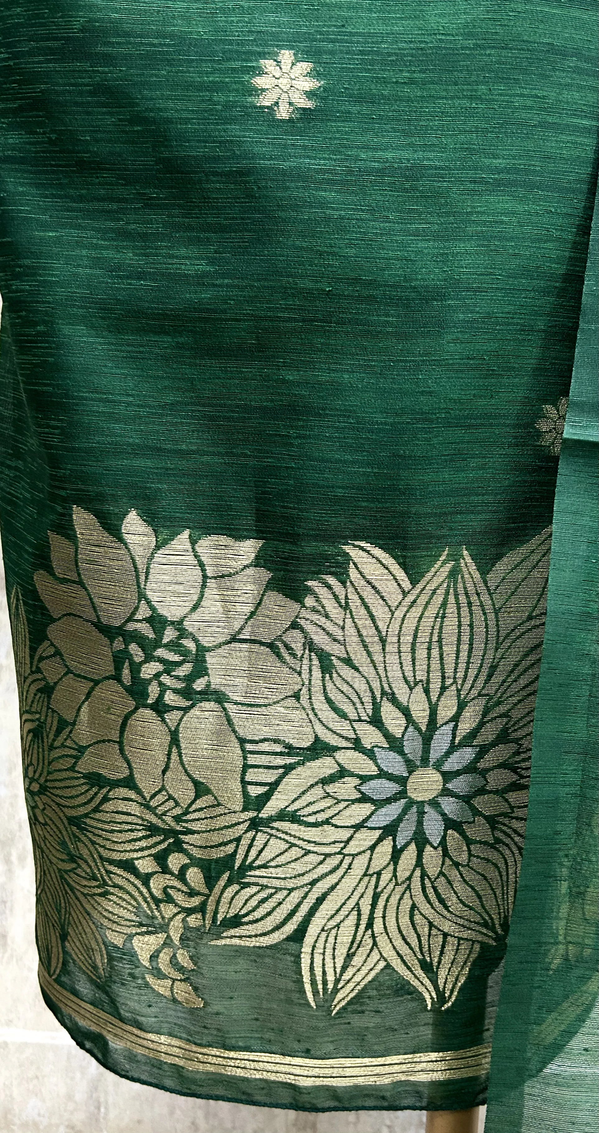 Jamdani Unstitched Suit Set With Jamdani Dupatta