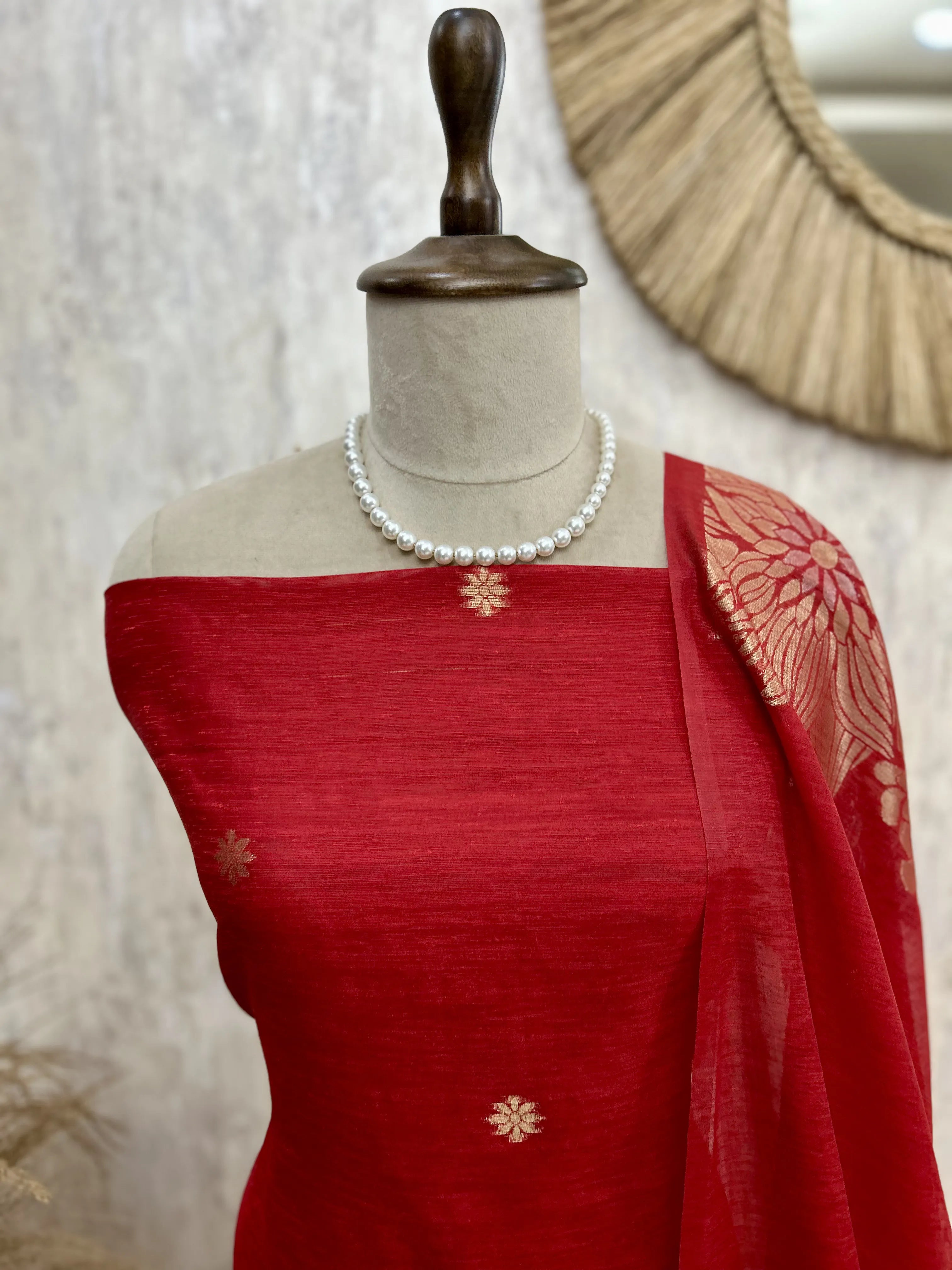 Jamdani Unstitched Suit Set With Jamdani Dupatta