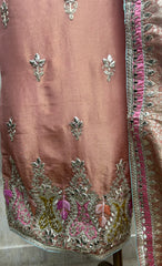 Tissue Unstitched Suit Set Featuring Tissue Dupatta