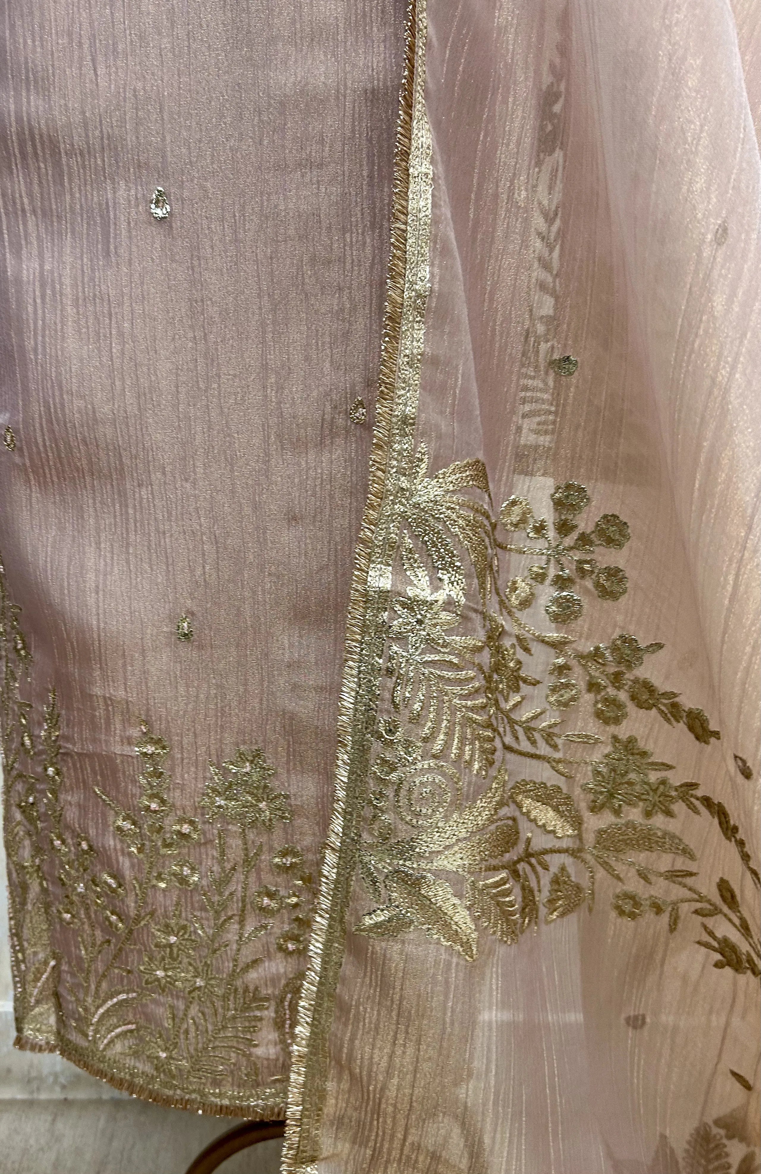 Crush Organza Unstitched suit set