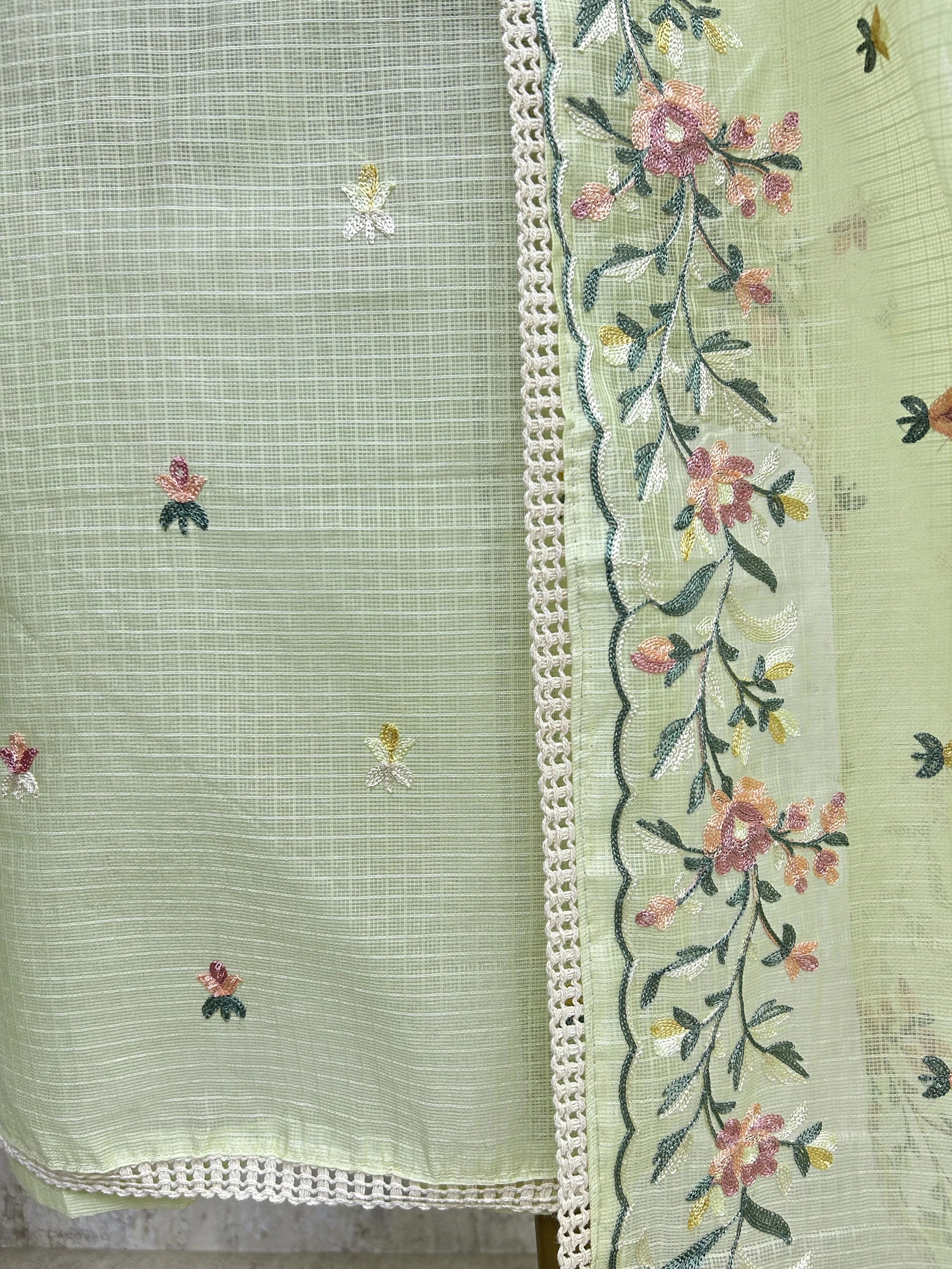Fine Thread Work Kota Unstitched Suit Set