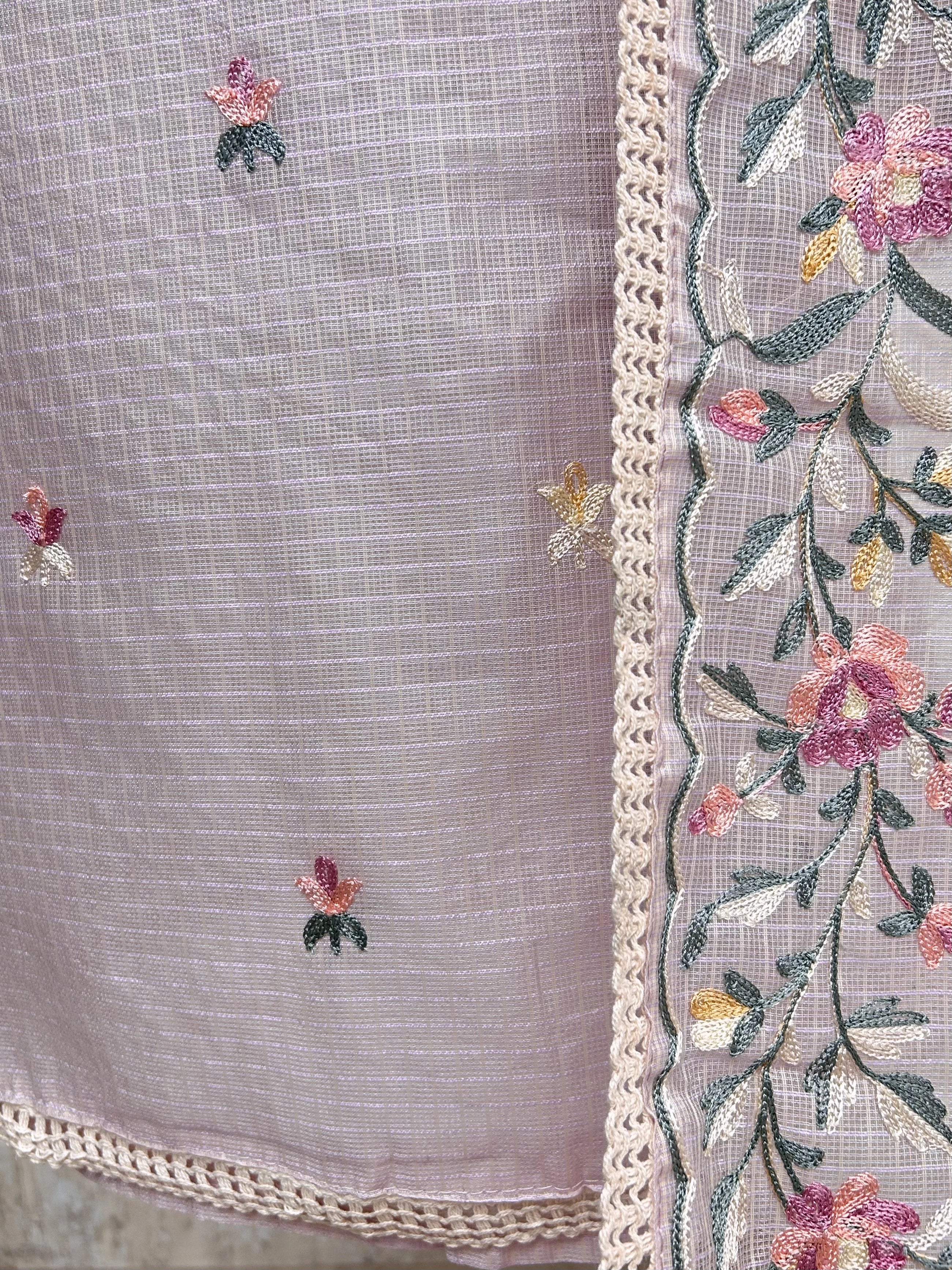 Fine Thread Work Kota Unstitched Suit Set