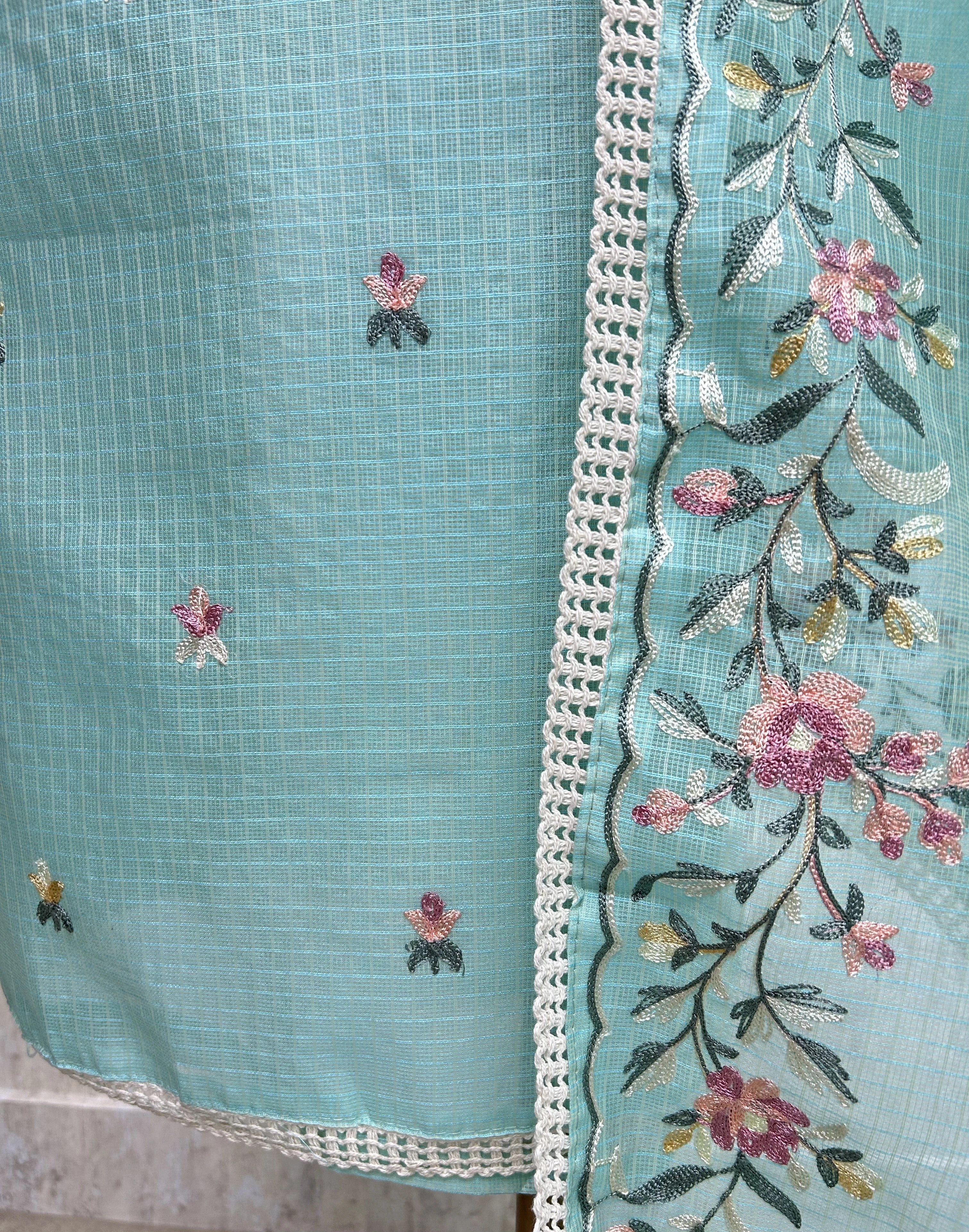 Fine Thread Work Kota Unstitched Suit Set
