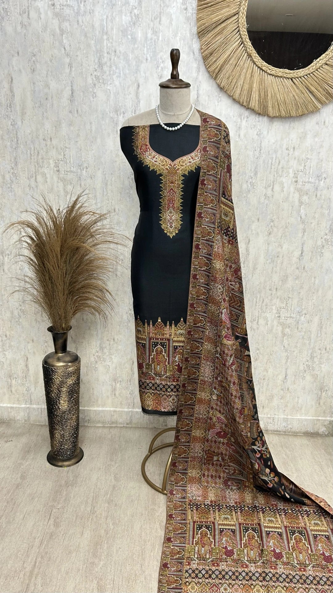 Kani Weaving Cotton Silk Unstitched Suit
