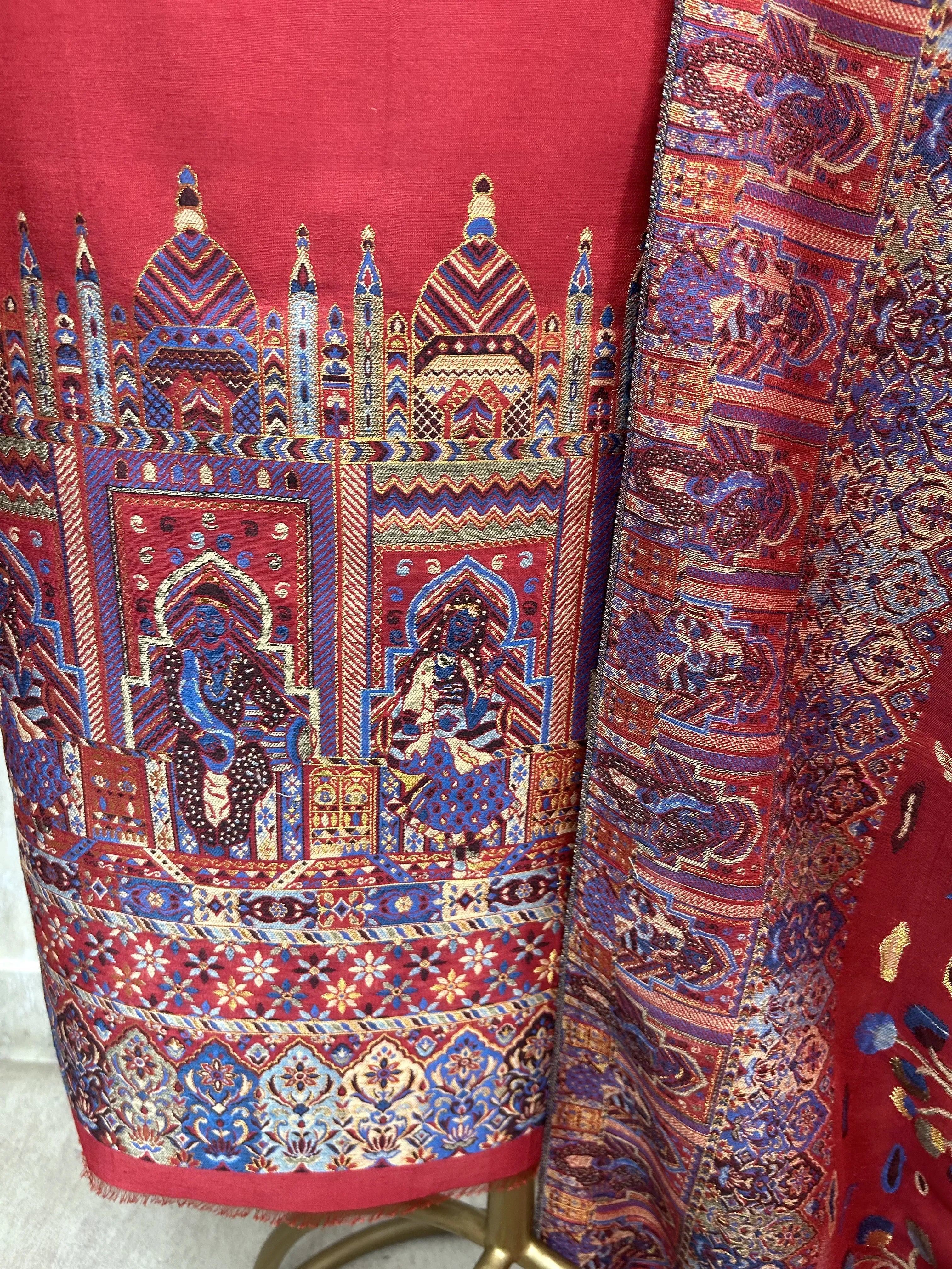 Kani Weaving Cotton Silk Unstitched Suit