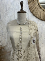 Ivory Elegance Unstitched Suit Set